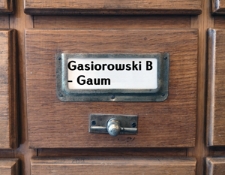 GASIOROWSKI B.-GAUM Katalog alfabetyczny
