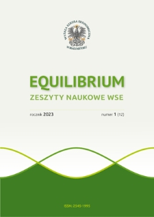 Equilibrium: zeszyty naukowe WSE. 2023, nr 1=12
