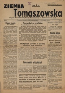 Ziemia Tomaszowska. R. 1, nr 8 ( 2-4 wrzes. 1944)
