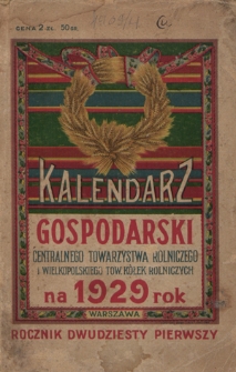 Kalendarz Gospodarski na Rok Pański 1929