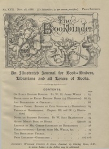 The Bookbinder : an illustrated journal for binders, librarians, and all lovers of books Vol. 2, No 17 (Nov. 28, 1888)