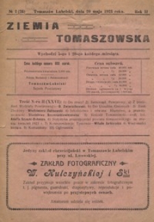 Ziemia Tomaszowska R. 2, Nr 2 (20 maja 1923)