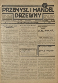 Przemysł i Handel Drzewny / red. Adam Schwarz. R.5, nr 47 (9 maja 1929)