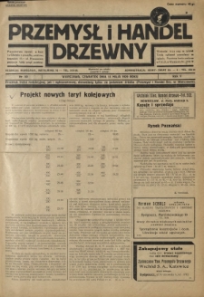 Przemysł i Handel Drzewny / red. Adam Schwarz. R.5, nr 50 (16 maja 1929)