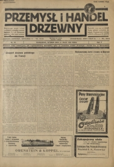 Przemysł i Handel Drzewny / red. Adam Schwarz. R.5, nr 52 (21 maja 1929)