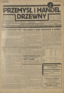 Przemysł i Handel Drzewny / red. Adam Schwarz. R.5, nr 53 (23 maja 1929)