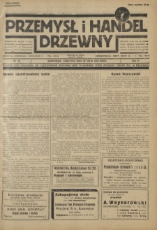Przemysł i Handel Drzewny / red. Adam Schwarz. R.5, nr 56 (30 maja 1929)