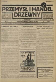 Przemysł i Handel Drzewny / red. Adam Schwarz. R.5, nr 58 (3 czerwca 1929)