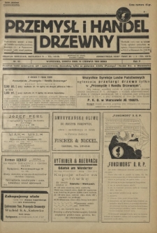 Przemysł i Handel Drzewny / red. Adam Schwarz. R.5, nr 63 (15 czerwca 1929)