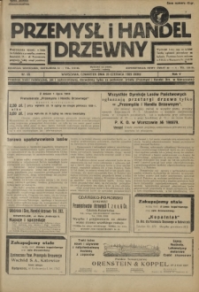 Przemysł i Handel Drzewny / red. Adam Schwarz. R.5, nr 65 (20 czerwca 1929)