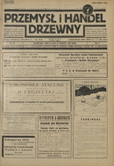 Przemysł i Handel Drzewny / red. Adam Schwarz. R.5, nr 66 (22 czerwca 1929)