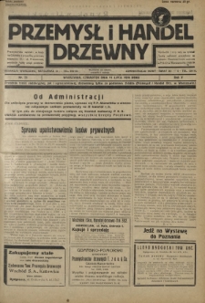 Przemysł i Handel Drzewny / red. Adam Schwarz. R.5, nr 73 (11 lipca 1929)