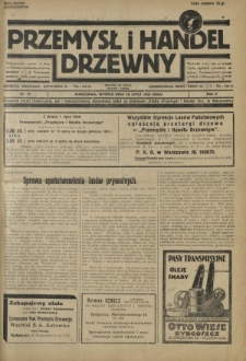 Przemysł i Handel Drzewny / red. Adam Schwarz. R.5, nr 75 (16 lipca 1929)