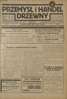 Przemysł i Handel Drzewny / red. Adam Schwarz. R.5, nr 77 (20 lipca 1929)