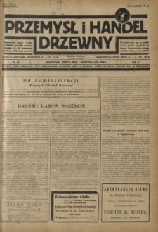 Przemysł i Handel Drzewny / red. Adam Schwarz. R.5, nr 97 (7 września 1929)