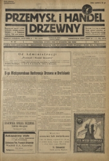Przemysł i Handel Drzewny / red. Adam Schwarz. R.5, nr 98 (10 września 1929)