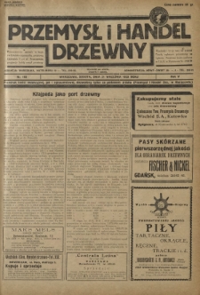 Przemysł i Handel Drzewny / red. Adam Schwarz. R.5, nr 103 (21 września 1929)