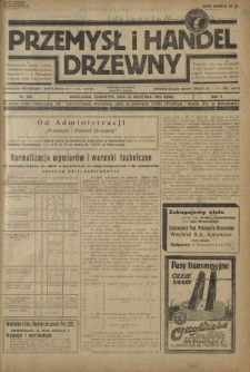 Przemysł i Handel Drzewny / red. Adam Schwarz. R.5, nr 105 (26 września 1929)