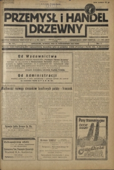 Przemysł i Handel Drzewny / red. Adam Schwarz. R.5, nr 113 (22 października 1929)