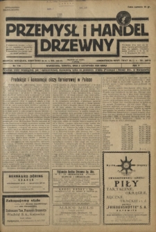 Przemysł i Handel Drzewny / red. Adam Schwarz. R.5, nr 116 (2 listopada 1929)