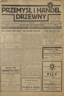 Przemysł i Handel Drzewny / red. Adam Schwarz. R.5, nr 128 (14 grudnia 1929)