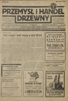 Przemysł i Handel Drzewny / red. Adam Schwarz. R.5, nr 131 (24 grudnia 1929)