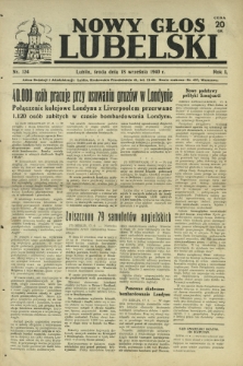 Nowy Głos Lubelski : jedyne polskie pismo wychodzące na terenie Gubernii Lubelskiej. R. 1, nr 134 (18 września 1940)