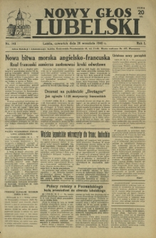 Nowy Głos Lubelski. R. 1, nr 141 (26 września 1940)