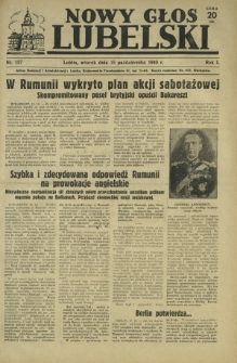Nowy Głos Lubelski. R. 1, nr 157 (15 października 1940)