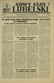 Nowy Głos Lubelski. R. 1, nr 164 (23 października 1940)