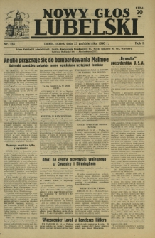 Nowy Głos Lubelski. R. 1, nr 166 (25 października 1940)