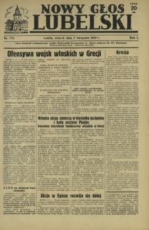 Nowy Głos Lubelski. R. 1, nr 174 (5 listopada 1940)