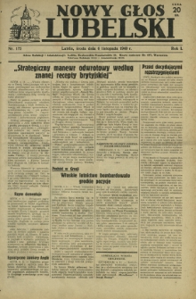 Nowy Głos Lubelski. R. 1, nr 175 (6 listopada 1940)