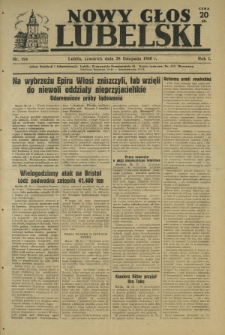Nowy Głos Lubelski. R. 1, nr 194 (28 listopada 1940)
