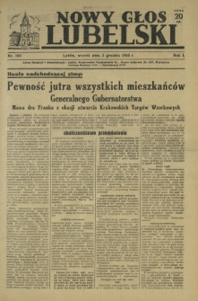 Nowy Głos Lubelski. R. 1, nr 198 (3 grudnia 1940)