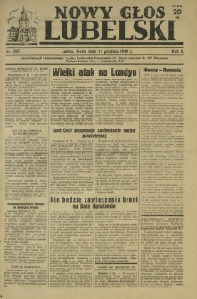Nowy Głos Lubelski. R. 1, nr 205 (11 grudnia 1940)