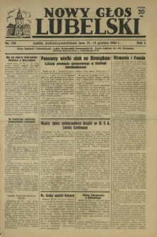 Nowy Głos Lubelski. R. 1, nr 209 (15-16 grudnia 1940)