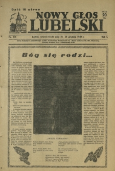Nowy Głos Lubelski. R. 1, nr 216 (24-25 grudnia 1940)