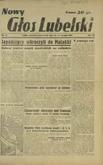 Nowy Głos Lubelski. R. 3, nr 14 (18-19 stycznia 1942)
