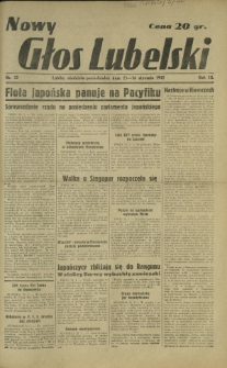 Nowy Głos Lubelski. R. 3, nr 20 (25-26 stycznia 1942)
