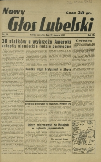 Nowy Głos Lubelski. R. 3, nr 23 (29 stycznia 1942)
