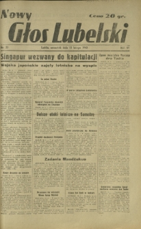 Nowy Głos Lubelski. R. 3, nr 35 (12 lutego 1942)
