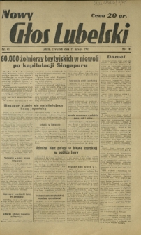 Nowy Głos Lubelski. R. 3, nr 41 (19 lutego 1942)