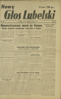 Nowy Głos Lubelski. R. 3, nr 43 (21 lutego 1942)
