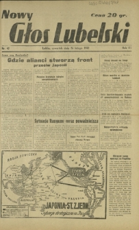 Nowy Głos Lubelski. R. 3, nr 47 (26 lutego 1942)