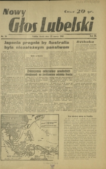 Nowy Głos Lubelski. R. 3, nr 70 (25 marca 1942)