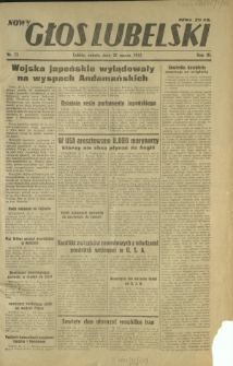 Nowy Głos Lubelski. R. 3, nr 73 (28 marca 1942)