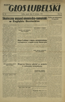 Nowy Głos Lubelski. R. 3, nr 93 (24 kwietnia 1942)