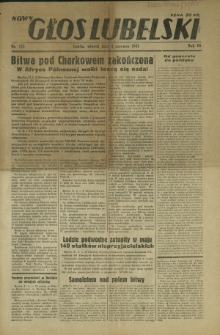 Nowy Głos Lubelski. R. 3, nr 125 (2 czerwca 1942)