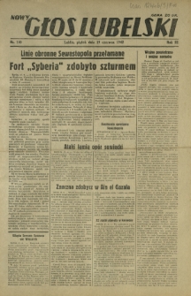 Nowy Głos Lubelski. R. 3, nr 140 (19 czerwca 1942)